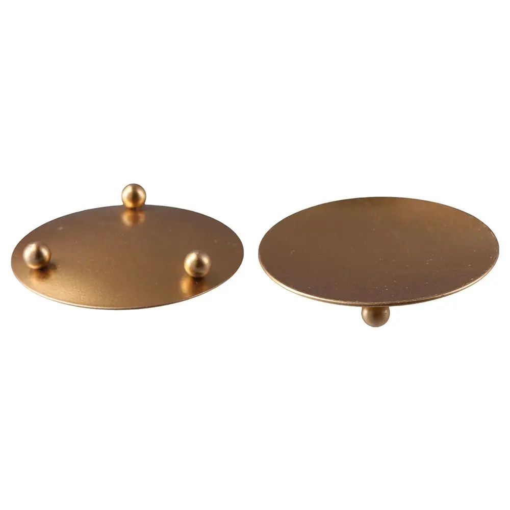 4 قطع من حوامل الشموع الذهبية الذهبية لشموع عمود معدنية أنيقة من الحديد حامل شموع معدني صغير للحفلات #5