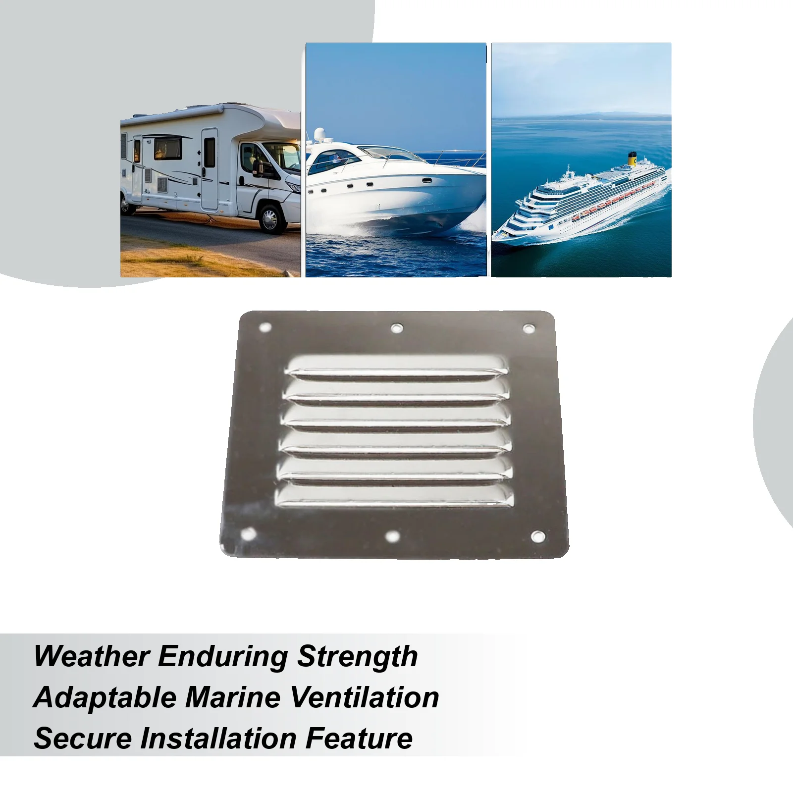 Boat Exhaust Vent Rust Proof Stainless Steel Ventilator Marine Boat Vent For Deck Wall Engine Outdoor Fishing Sports