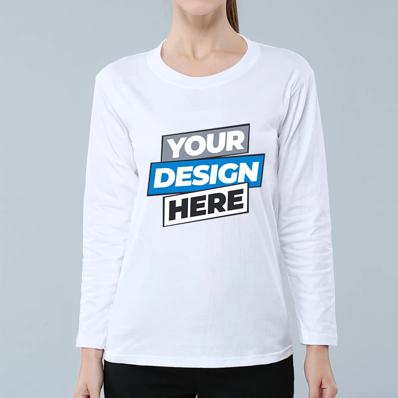 Custom logo cotton t-shirt Spring/autumn men T-shirt home men's long sleeved O-neck solid color casual T-shirts USA size XS-2XL image 6