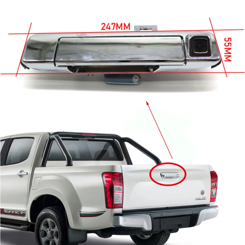 HD CCD Waterproof Car Rear View Reverse Back Up Parking Trunk Handle Camera For Isuzu D-Max RT50 RT85 2012~2016 2017 2018 2019