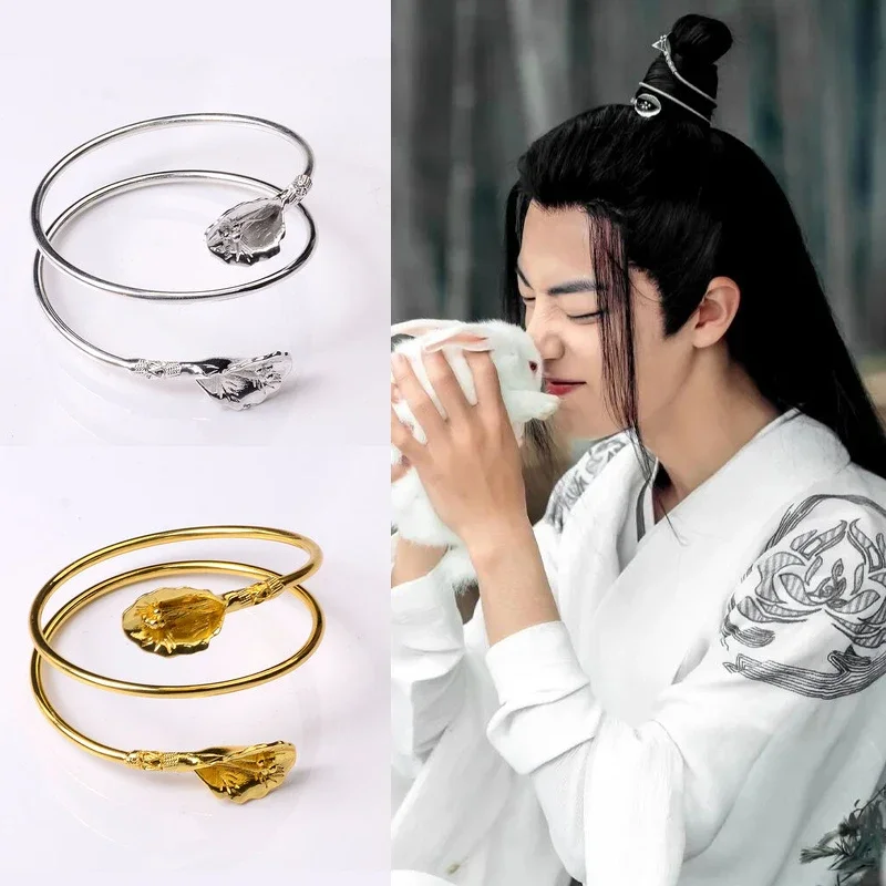 

Golden Silver Ancient Chinese Swordsman Hair Crown Royal Warrior Kungfu Headdress Hanfu Photography Hair Piece