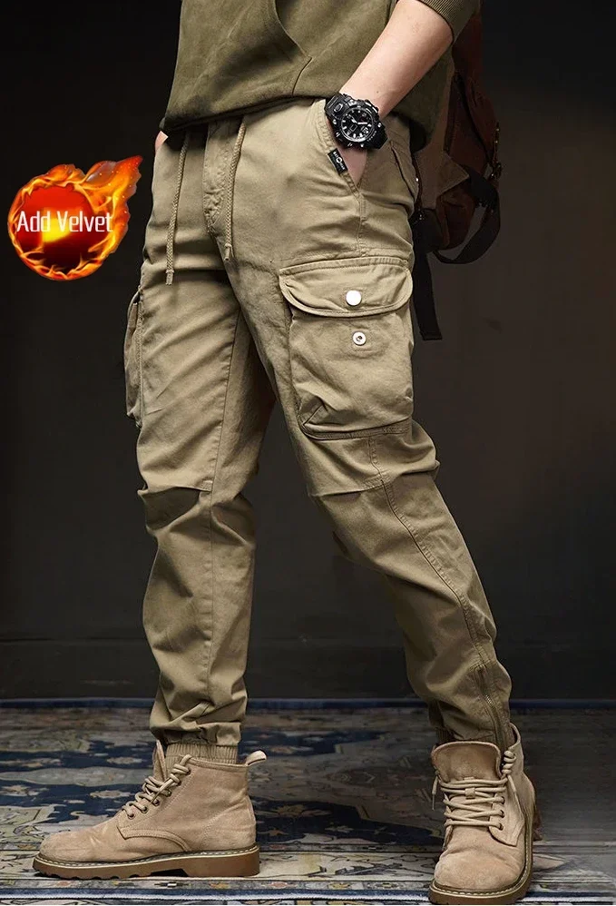 Multipockets Green Outdoor Hiking Men's Cargo Pants Male Trousers