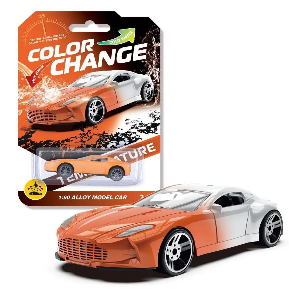 1:64 Scale Temperature Color Change Alloy Car Color Changing Inertia Powered Alloy Racing Model Durable Construction