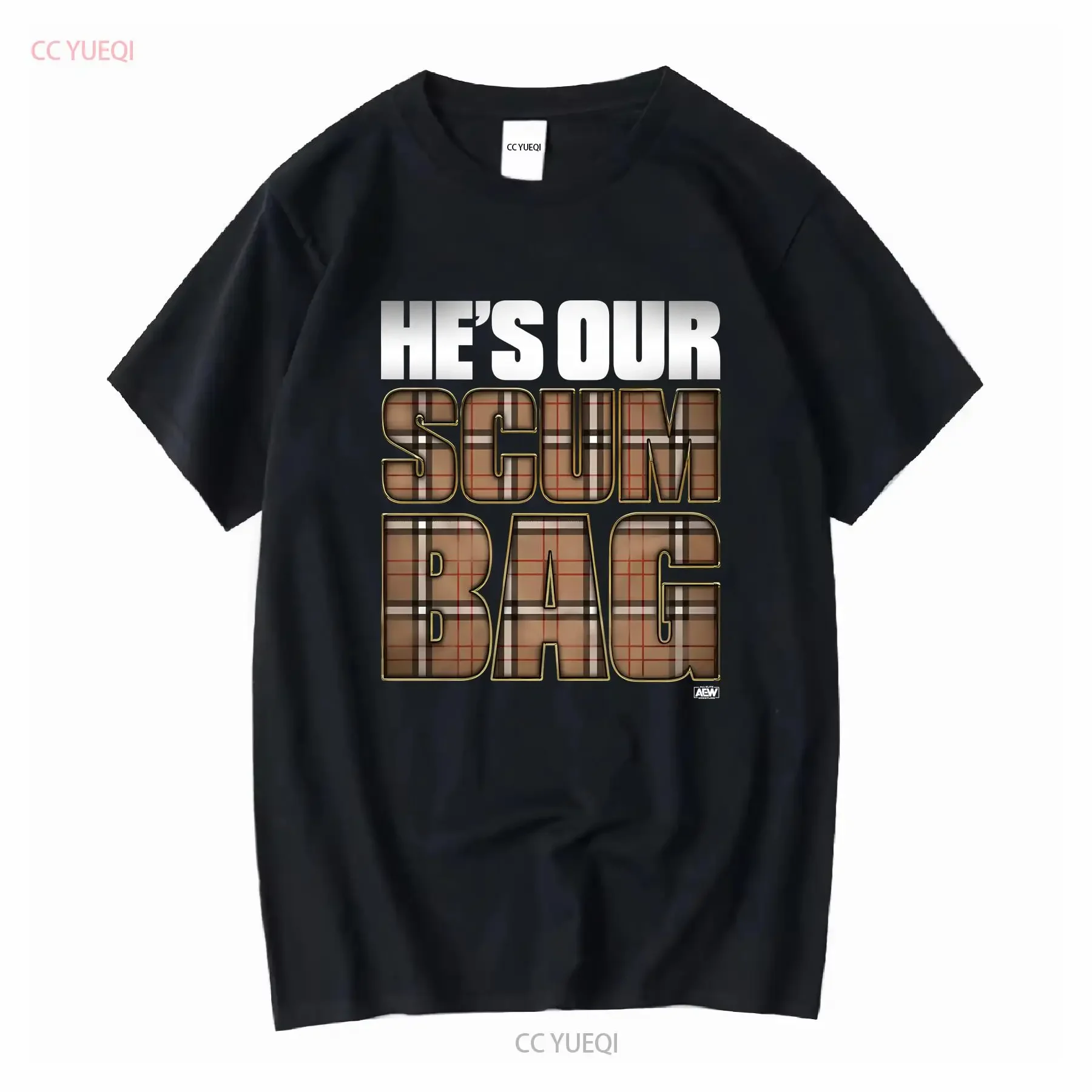 MJF He's Our Scum Bag AEW Camiseta oficial de manga larga o corta vintage Lavado ligeramente suave Top unisex para uso diario