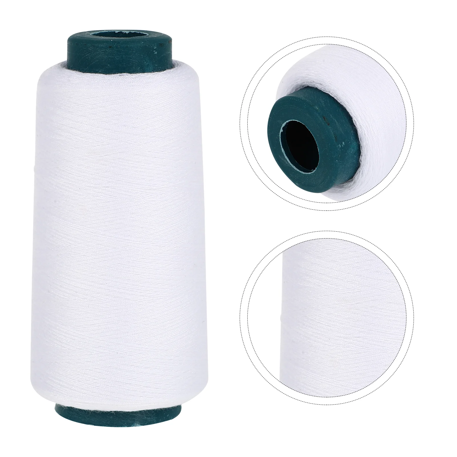 Garment Sewing Thread Bleached Polyester Bracelet Black Spool White Machine Yards