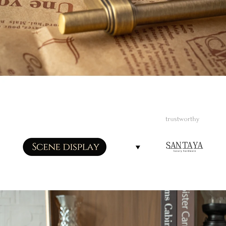 Antique brushed brass wardrobe pull and cabinet knob — supplier illustration 10