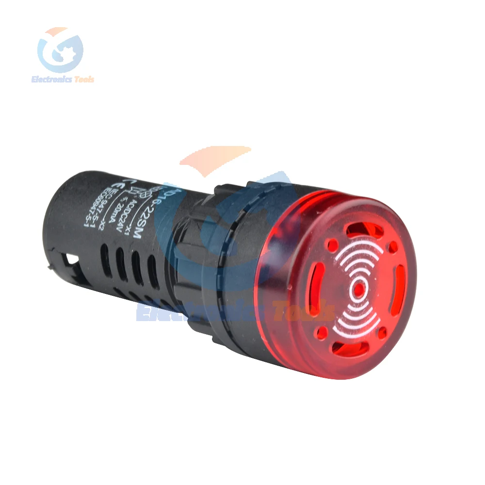 Светодиодный зуммер для сигнализации AD16-22SM, мигающая лампа постоянного тока 12 В, 24 В, 110 В переменного тока, 220 В, светодиодный сигнальная светового Индикатора сигнализации