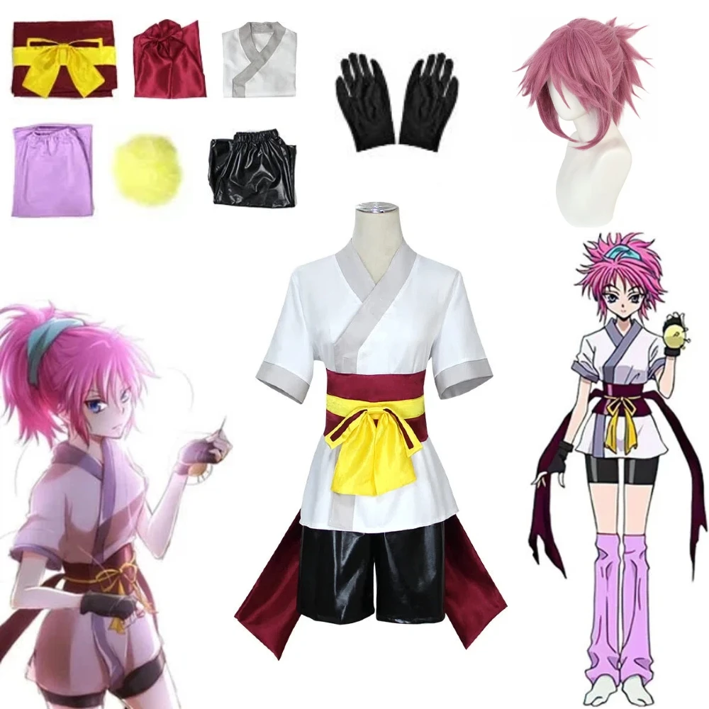 

Anime Hunter Cosplay Wig Belt Gloves Hand Accessories Phantom Troupe Machi Full Outfit Halloween Carnival Role Play Stage Suit