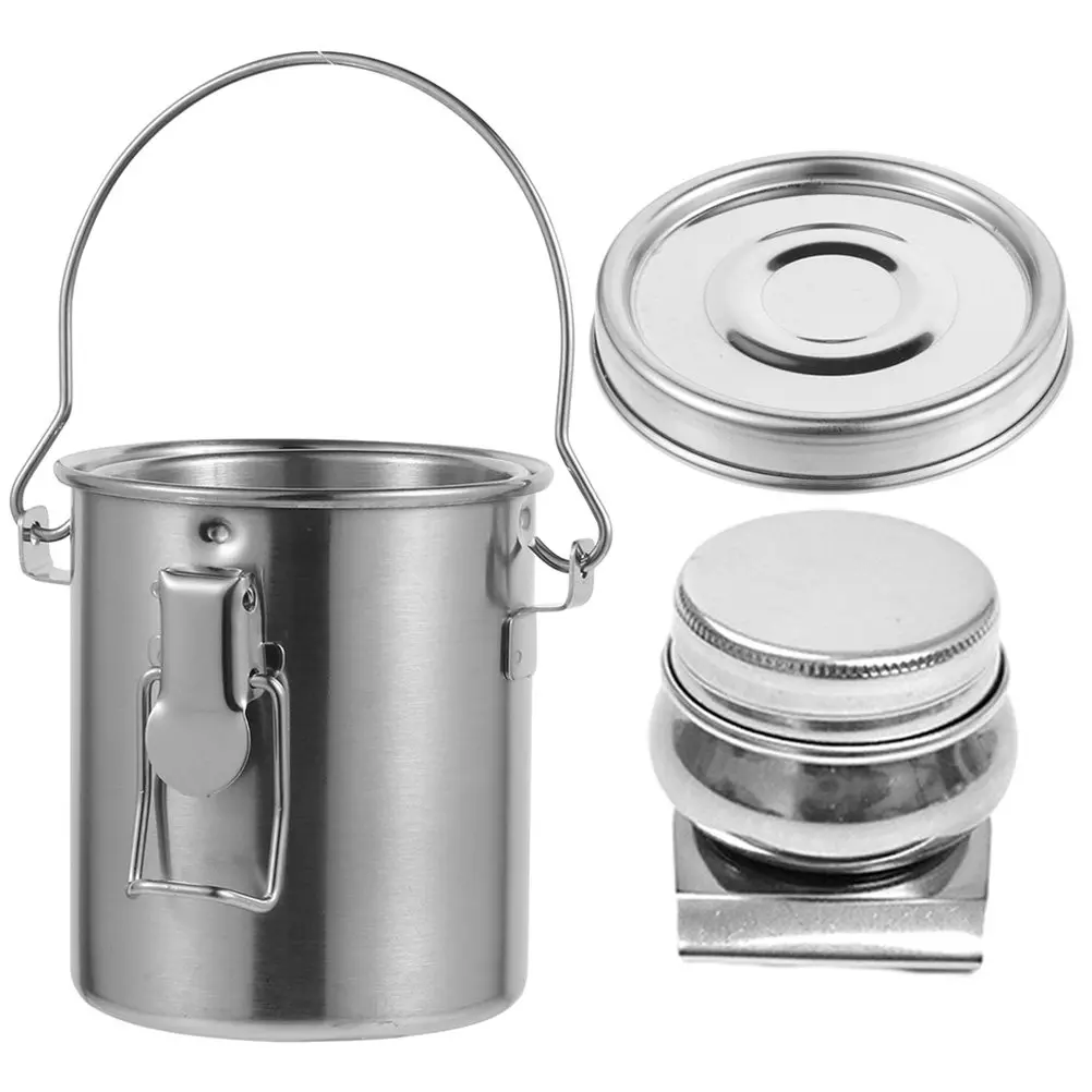 1Set Paint Brush Wash Bucket For Plein Air Painting Art Student Heavy Duty Stainless Steel Washer Double Layer