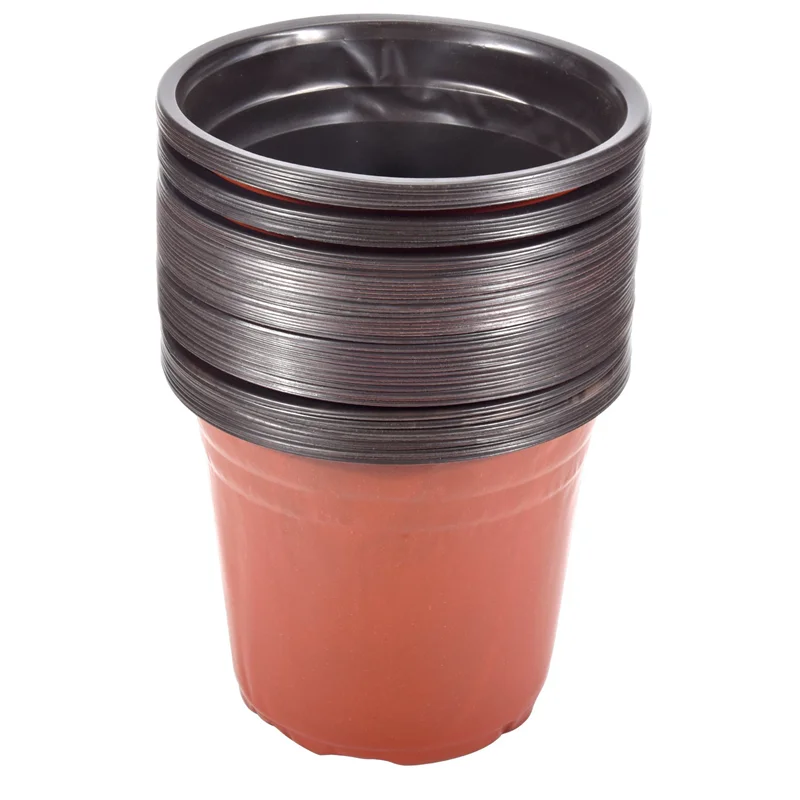 

MOPHE-50 Pcs 7 Inch Plastic Flower Seedlings Nursery Supplies Planter Pot/Pots Containers Seed Starting Pots Planting Pots