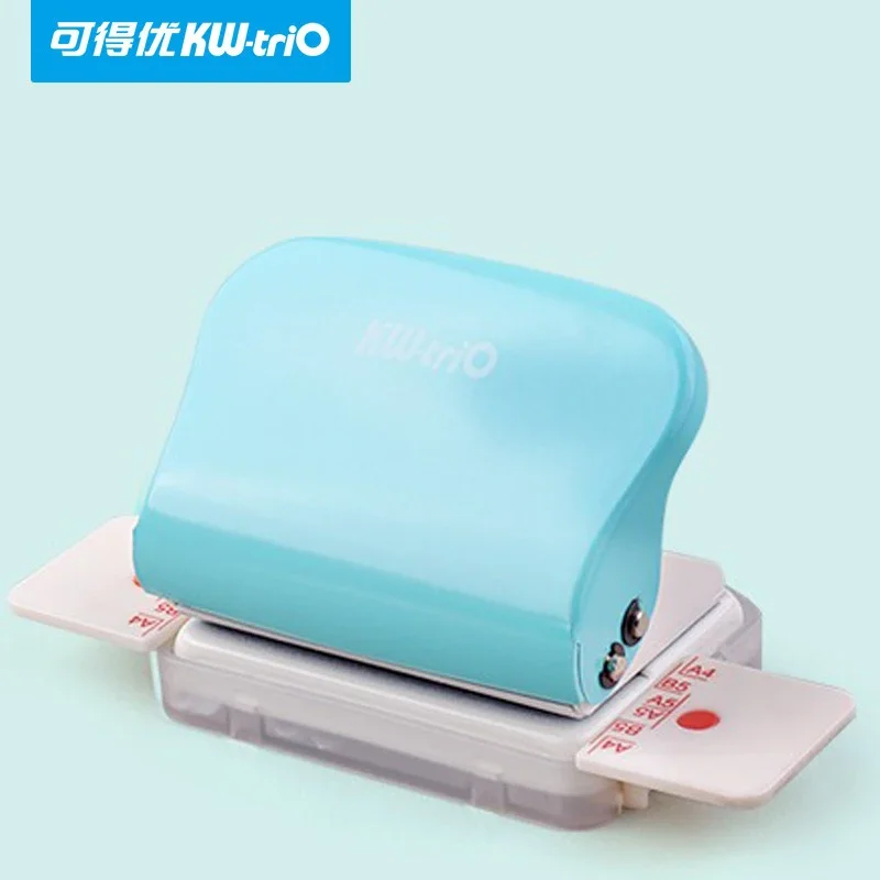 KW-TRIO 6-Hole Paper Punch Handheld 10 Sheet Metal Puncher Support Multiple 20/26/30 Hole Punching Stationery Office Supplies