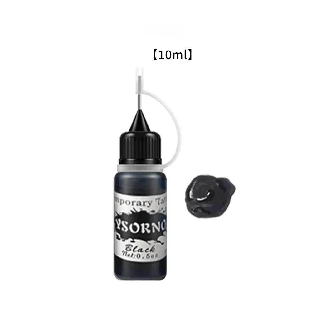 10ml Temporary Tattoos Ink Body Art Gloss Tint Paint Makeup Supplies Semi Permanent Fake Common Inks DIY