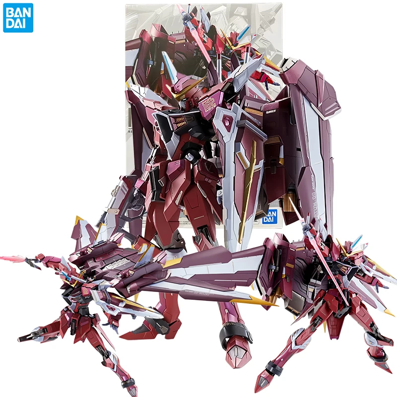 Bandai Gundam Seed Justice Gundam Action Figures Metal Build Anime Toy Finished Model Kit Original Box