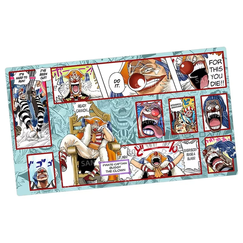 Anime One Piece TCG Spezielle Spielmatte OPCG DIY-Kartenspielmatte Sammlung Neue Comic-Serie Buggy Luffy Zoro Teach Shanks 600*350*2mm