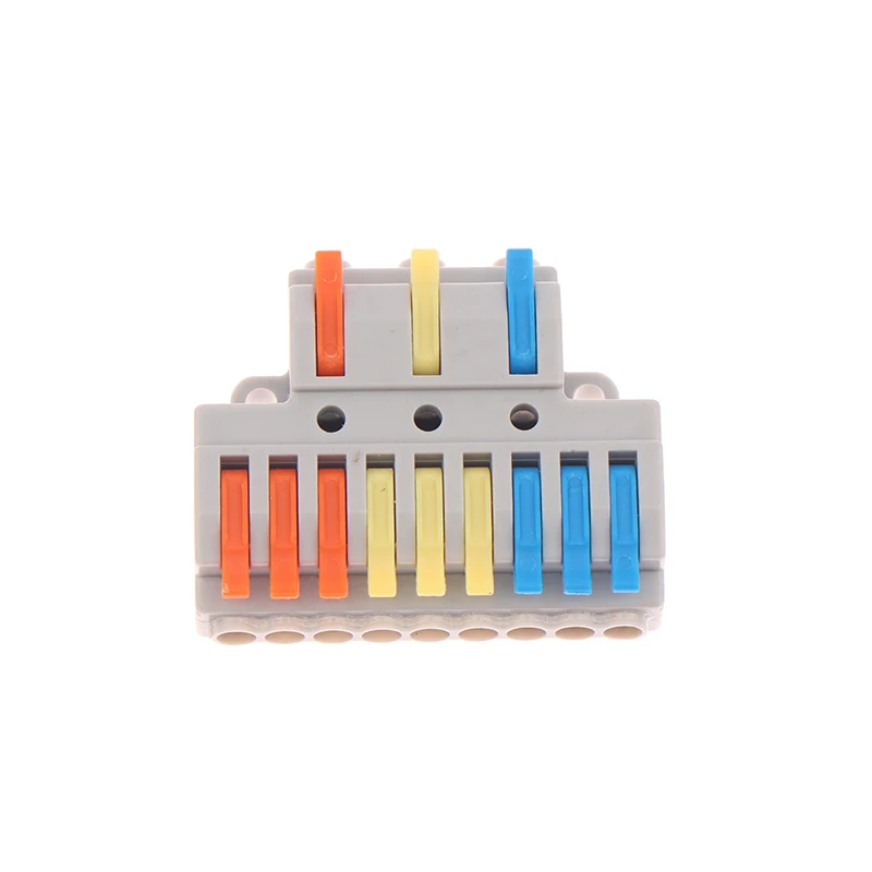 1PCS Fast Wiring Cable Connectors Universal Compact Splitter Electrical Conductors Push-in Home Terminal Block With Fixing