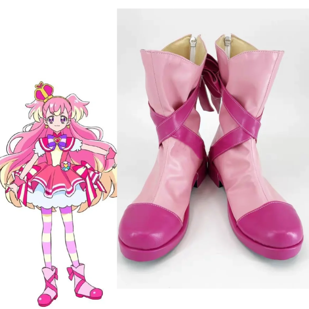 Cure Wonderful Cosplay Game Pretty Cure Inukai Komugi Cosplay Shoes Boots Anime Carnival Comic Con Animation Prop