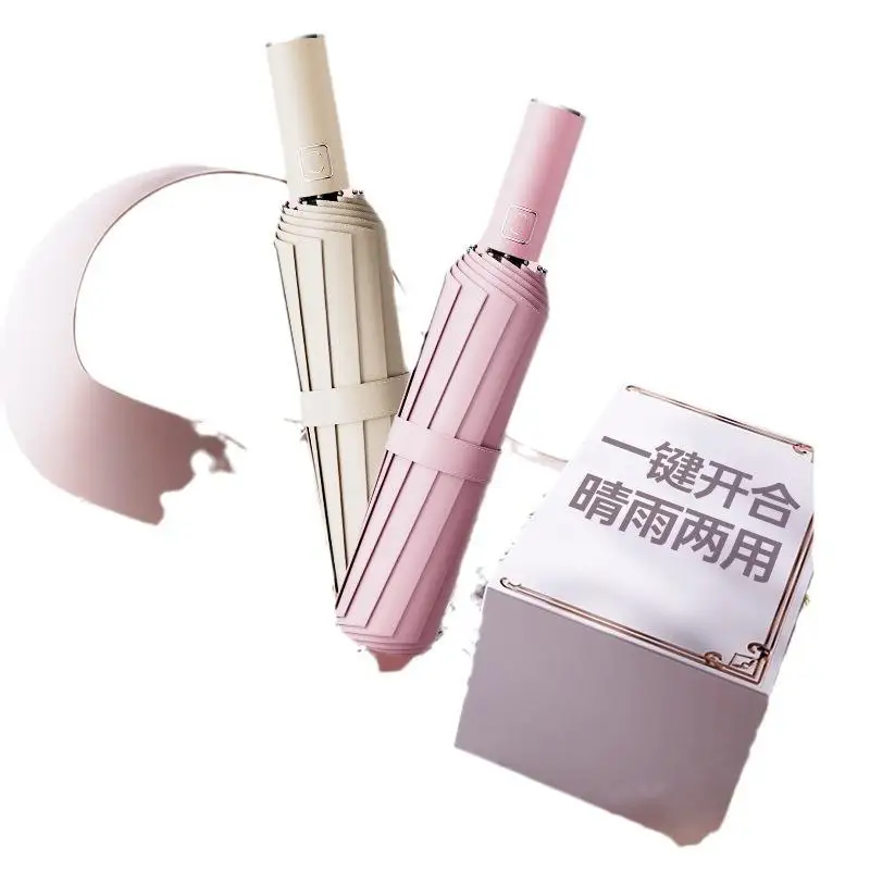مظلة أوتوماتيكية مزدوجة على شكل عظمة التنين للرجال، مظلة مقاومة للماء للمطر والشمس، مزدوجة الأغراض، حجم مزدوج مضغوط للسيدات ل... #3