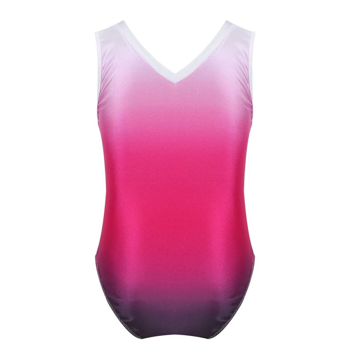 Kids Girls Sleeveless Mesh Diamonds Ballet Dance Leotard Gymnastics Bodysuit Dancewear Figure Ice Skating Performance Clothes