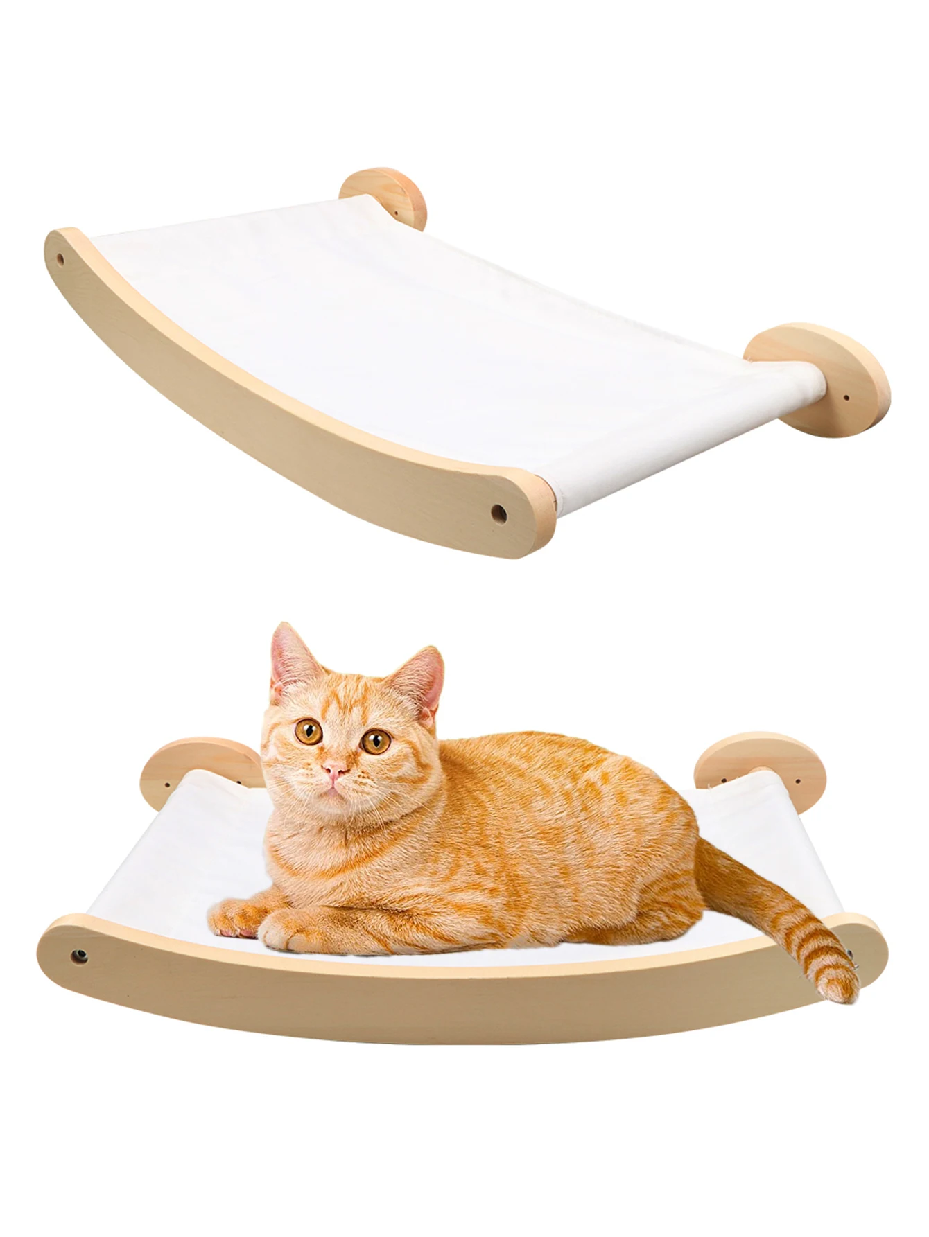 سرير قطة قابل للإزالة وقابل للغسل مع سلم ، أرجوحة مريحة ، حصيرة الحيوانات الأليفة ، لوازم متينة ، مجموعة تسلق الجدار