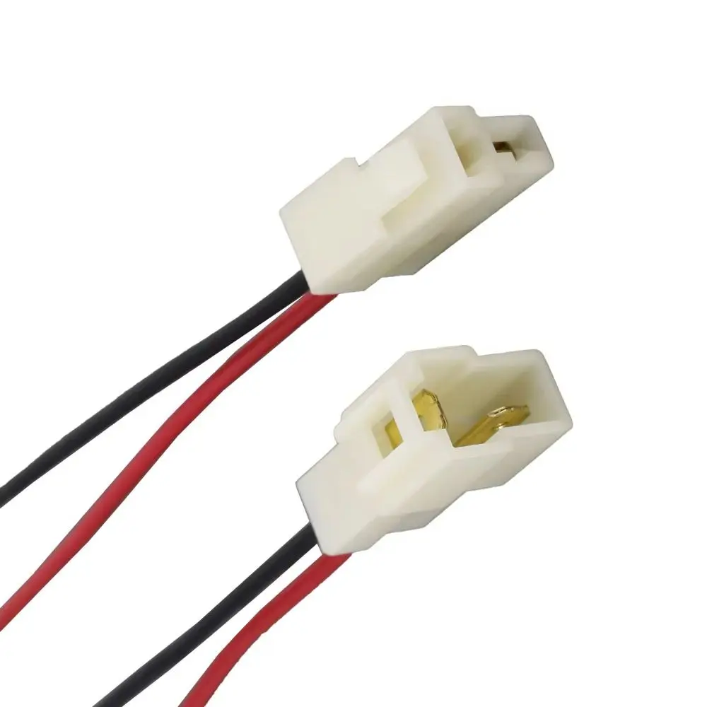 100Sets 6.3mm 2Pin DJ7021 Automotive Electrical Connector Kit with 15CM Cable Terminal Plug for Motorcycle Use