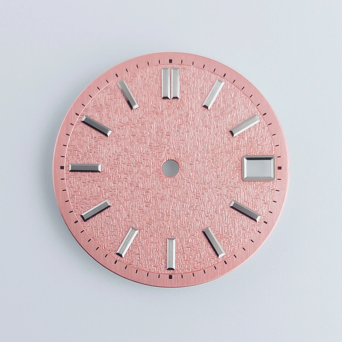 Manbushijie 28.5mm silver blue pink sterile watch dial fit NH34 NH35 movement fit 3/3.8 o'clock crown