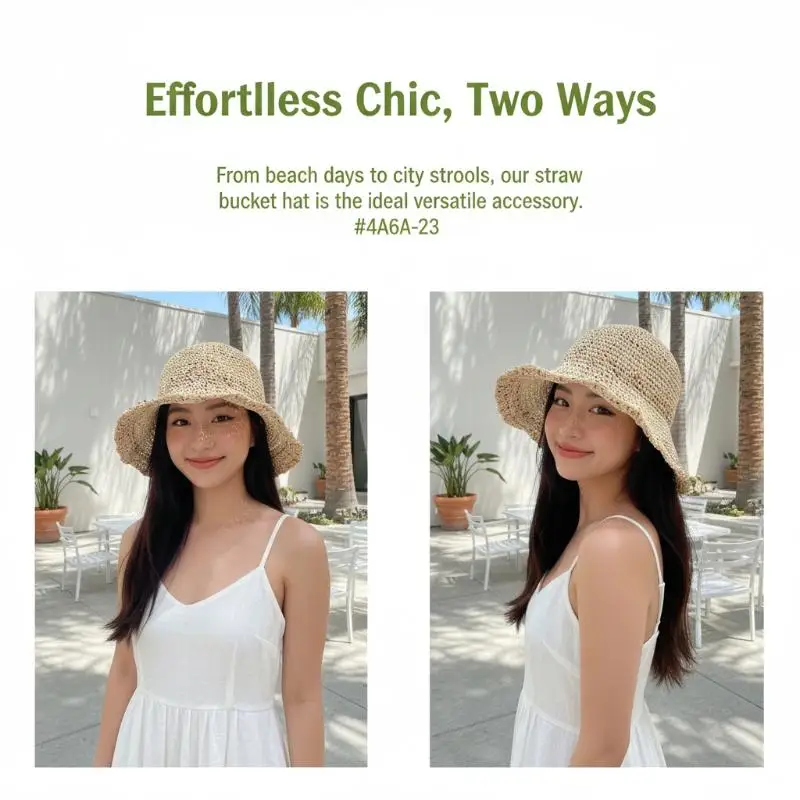 Handwoven Rainbow Straw Hats Women 2024 Korean Style Summer Breathable Fisherman Cap Adjustable for Holiday Travel