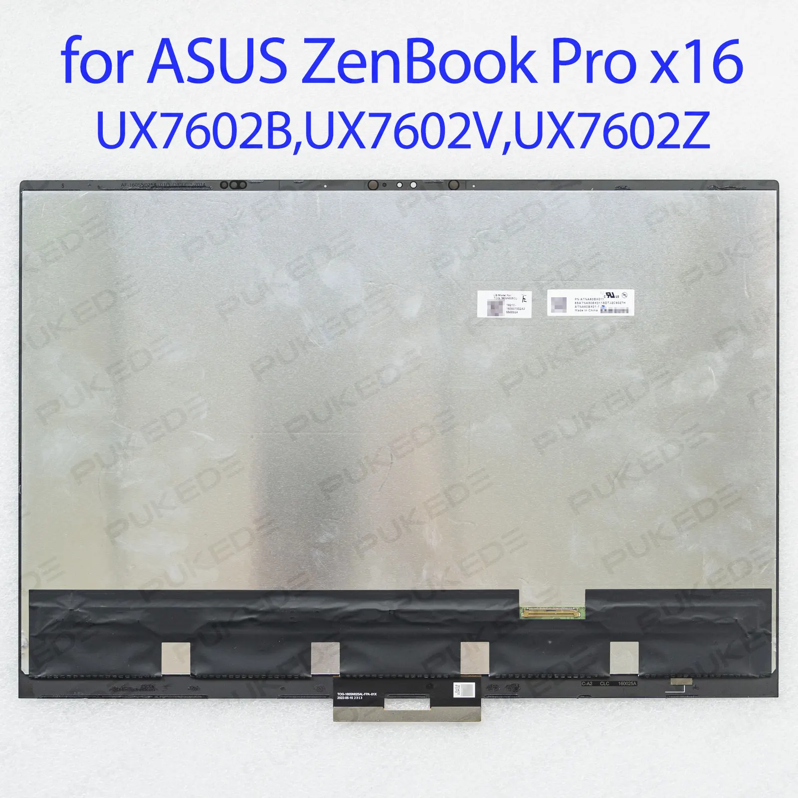 

Для ASUS ZenBook Pro 16X UX7602 UX7602B UX7602V UX7602Z 16,0-дюймовый ЖК-дисплей с сенсорным экраном для ноутбука в сборе ATNA60BX01-0 OLED 3200x2000
