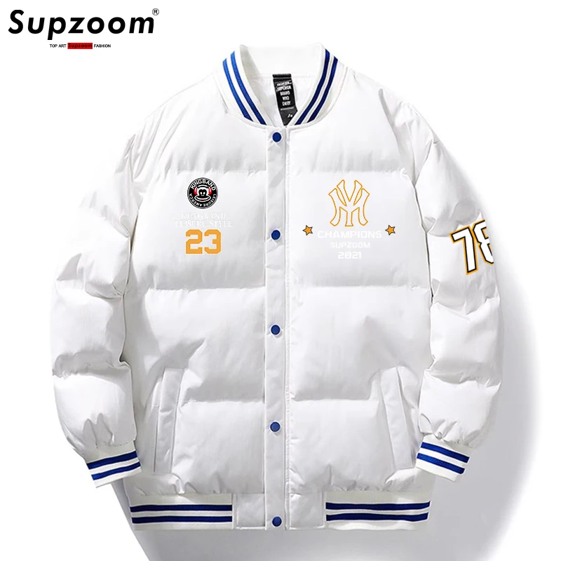 Supzoom 2023 New Arrival Parka Thick Casual Regular Quilted Male Popular Clothes Patchwork Baseball Coat Short Winter Jacket Men