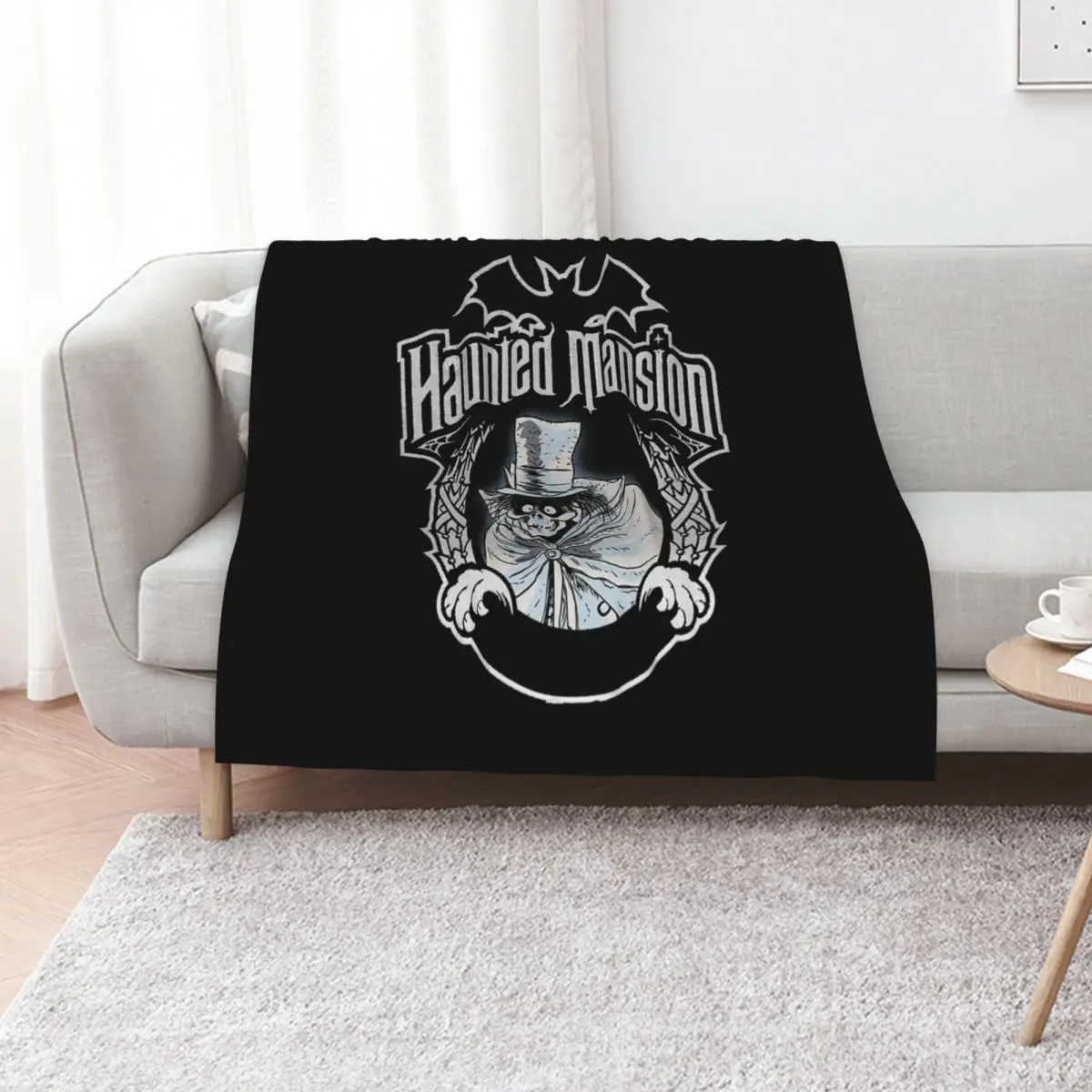 Halloween Haunted Hatbox Mansion Ghost Horrorr Throw Blanket blankets and throws Furry anime warm winter Blankets