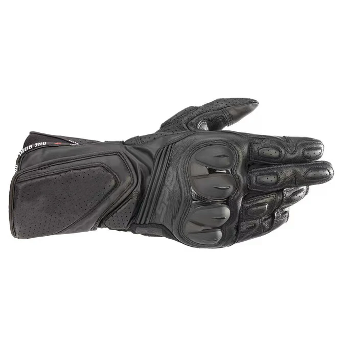 Alpines Sp-8 V3 Leather Black Motorcycle Long Gloves Racing Gloves Driving GP PRO Motorbike Original Cowhide Gloves