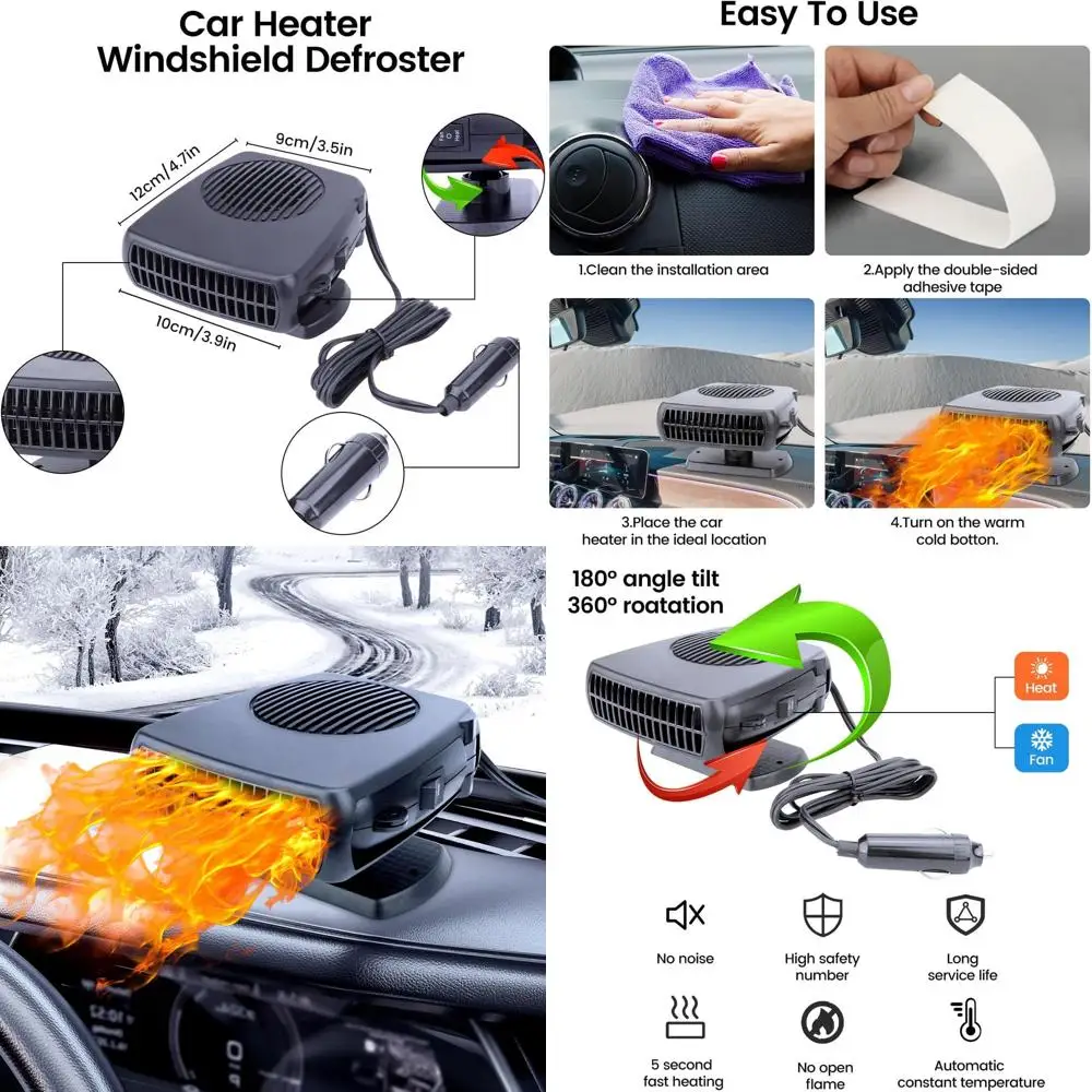 

Автомобильный обогреватель, 200 Вт, 12 В, портативный, быстрый нагрев, автомобильный обогреватель, размораживатель, обогреватель лобового стекла, автомобильный обогреватель, вилка в сигере