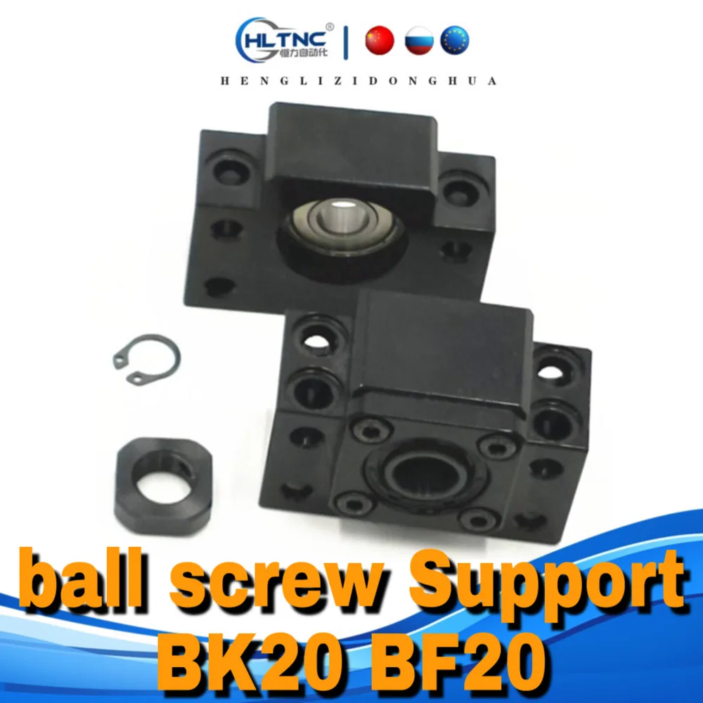 

ball screw Support BK20 BF20 to match screw 25mm SFU2505 SFU2510 SFE2525 ballscrew end support BK20 /BF20 BKBF20 1set