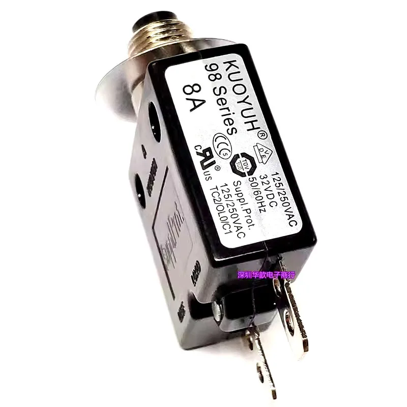 

Instrument Motor Accessories Circuit Breakers KUOYUH 98 Series 8A Overcurrent Protector Overload Switch