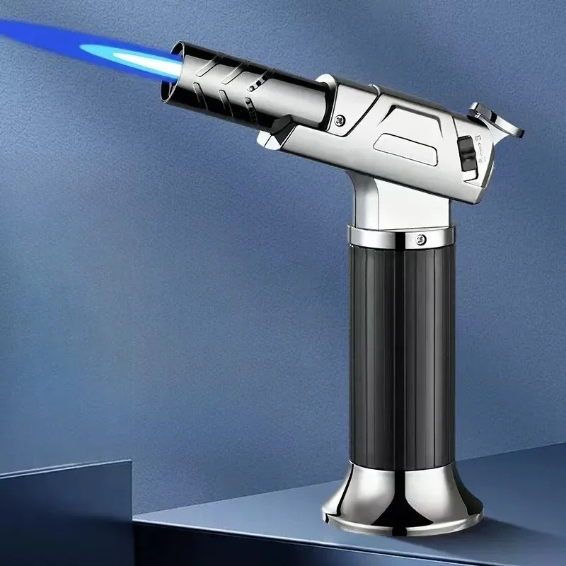 2026 Windproof Large Flame Torch Gun Lighter Welding Cigar Kitchen Ignition Outdoor BBQ Barbecue Men's Ignition Tools Wholesale