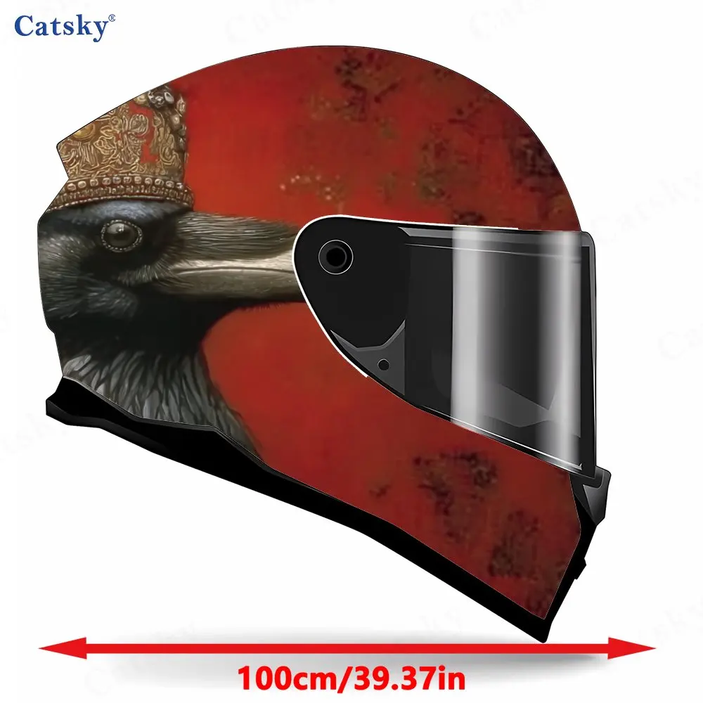 Crow Duke PVC material self adhesive waterproof motorcycle helmet sticker, paste firmly and do not fall, waterproof and weather