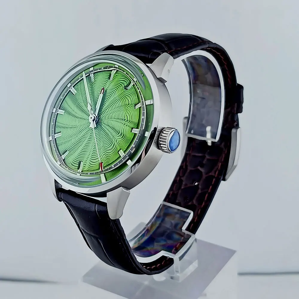 kouluolang-42 мм Мужские роскошные часы Miyota8215 Автоматический механический механизм Корпус из нержавеющей стали 316L зеленый светящийся