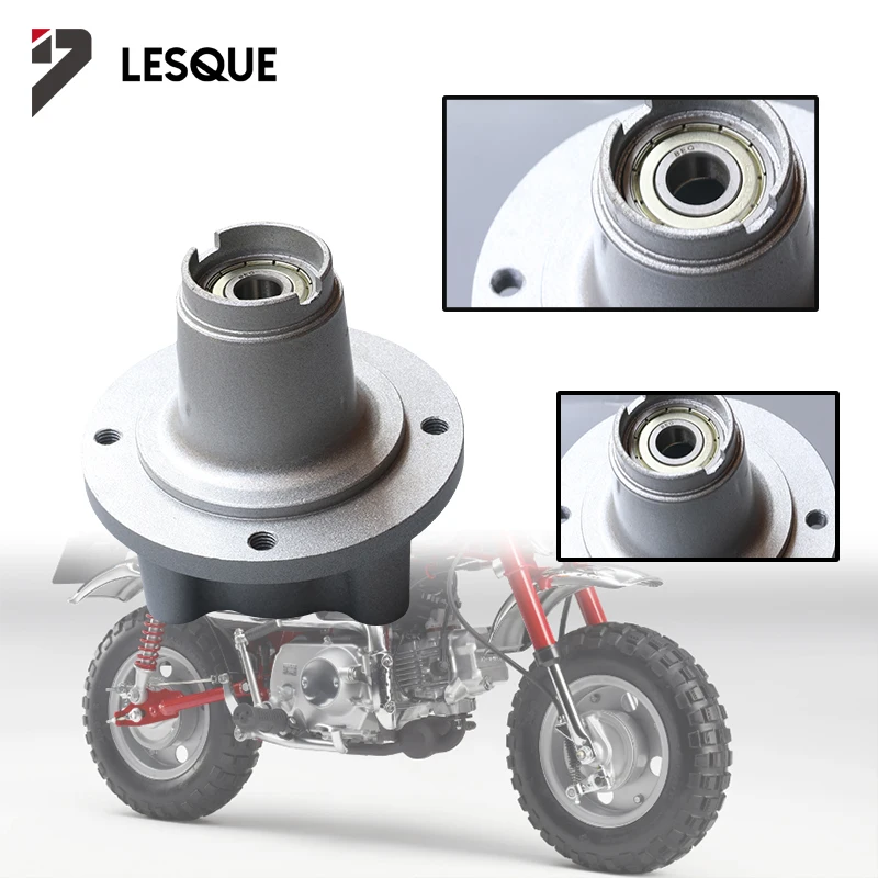 LESQUE Pit Dirt Bike Front Wheel Hub Disc Disk Bearing Assembly For Z50 Z50A Z50J Z50R Mini Trail Monkey Bike Modification