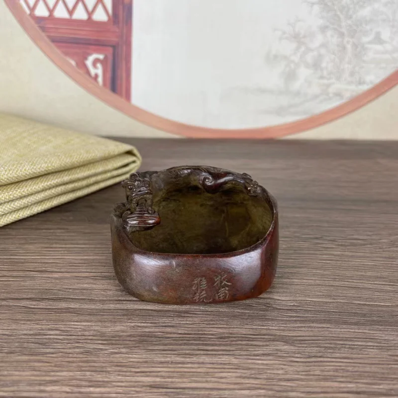 

Four Treasures of the Study Calligraphy Supplies Brush Washer Brush Rest Water Dish Ink Holder Ink Dish Copper Ink Box Old Style