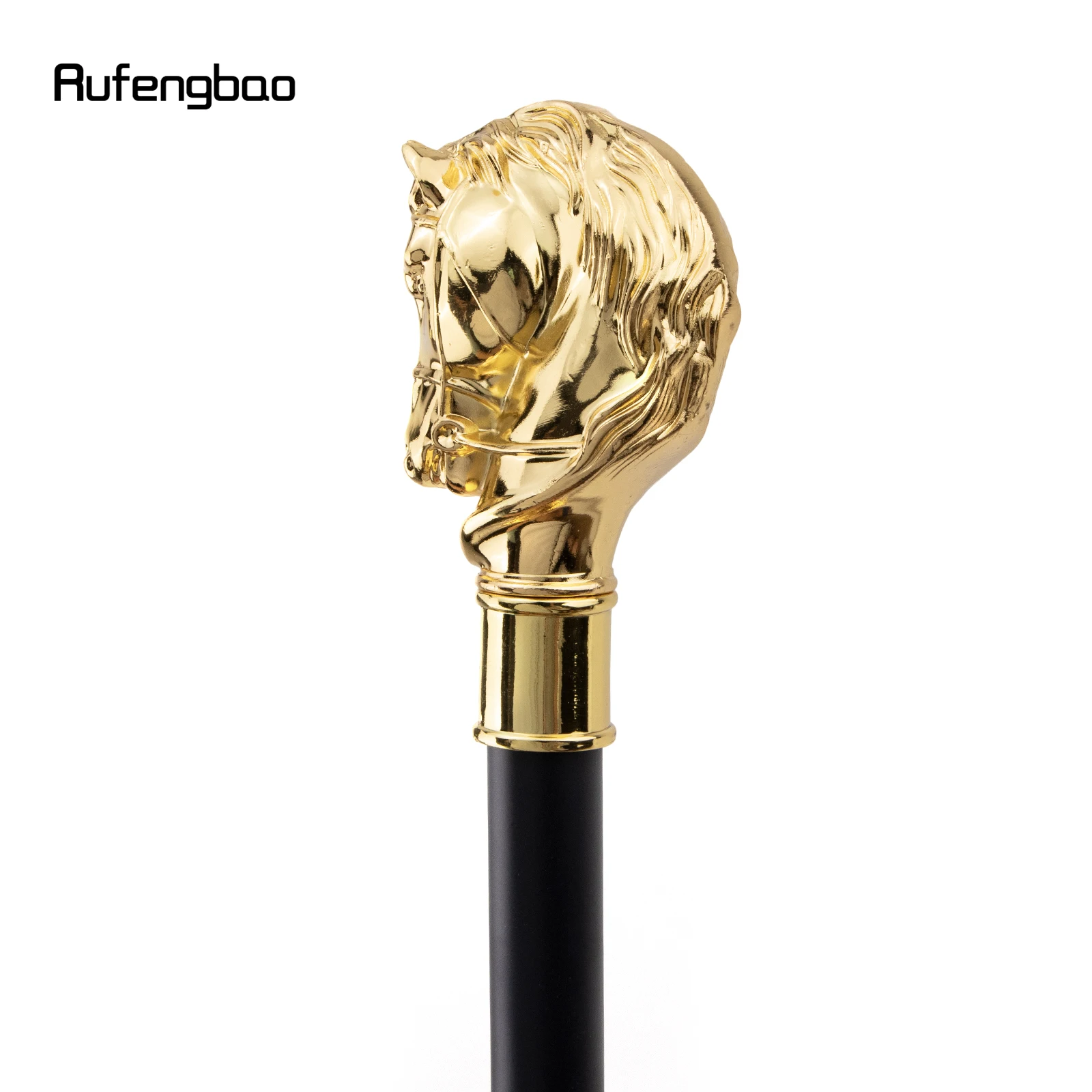 الذهبي الحصان رئيس الحيوان الأزياء عصا الزخرفية تأثيري خمر حزب المشي قصب Crosier أداء المرحلة قصب 93 سنتيمتر