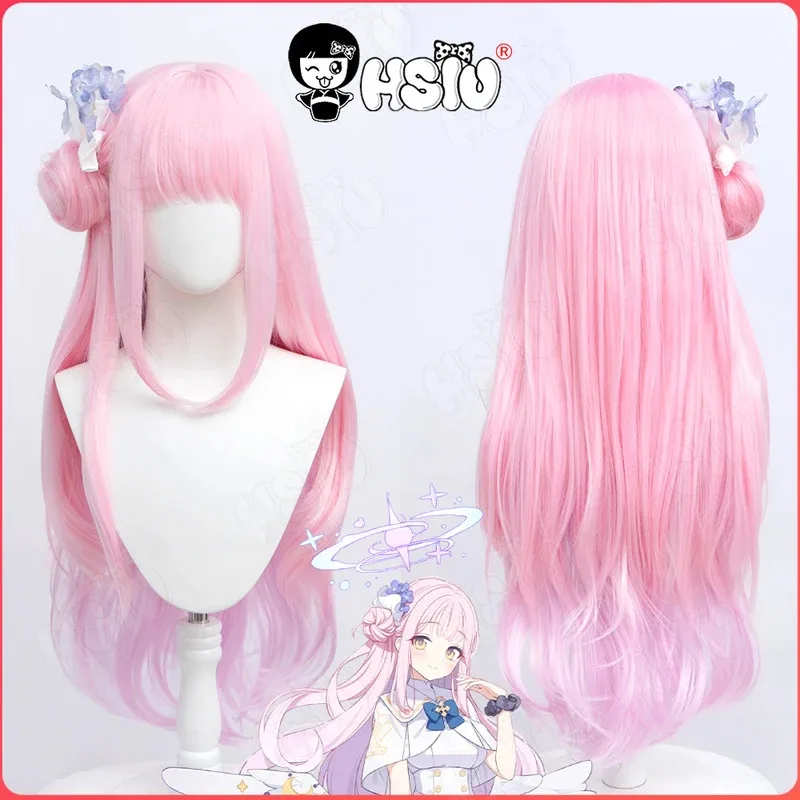 

Blue Archive cosplay Wig Misono Mika Cosplay Costumes Wig HSIU 90CM Light pink gradient purple long hair Misono Mika Wig