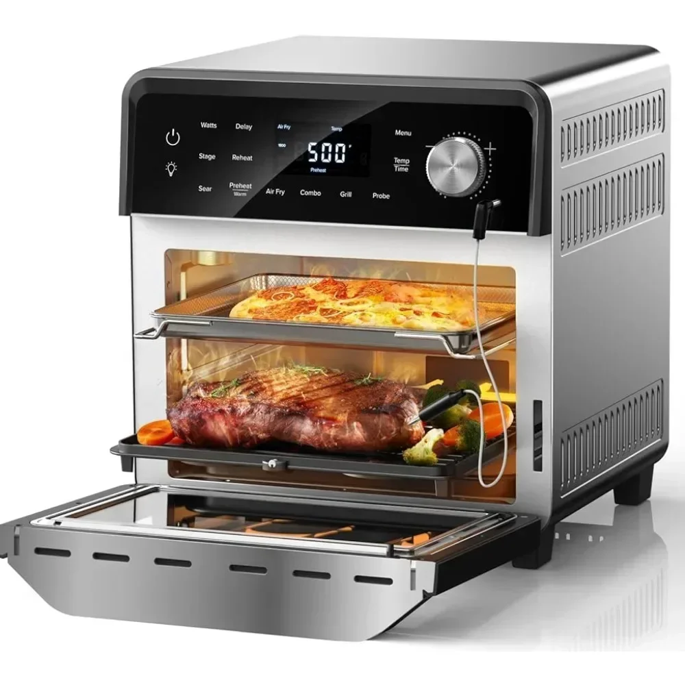 Pro-Smart Grill, Plug-In Grill, Oven & Air Fryer, 550°F Preheat, TRUE Char & Flavor of Premium