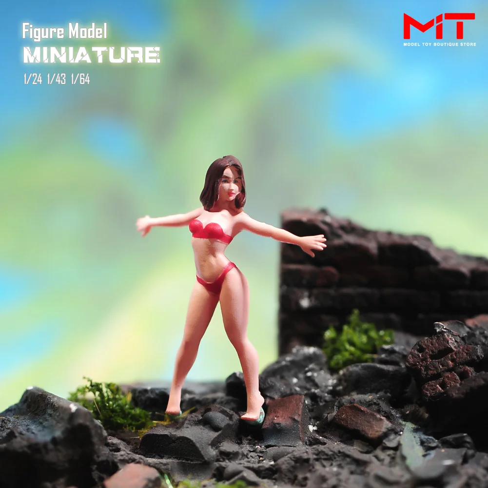 شكل فتاة بكيني للشاطئ الصيفي ، ديوراما بطبعة ثلاثية الأبعاد ، ديكور مشهد إبداعي 1: 87 ، أكسسوارات ، من من من من من من ؟