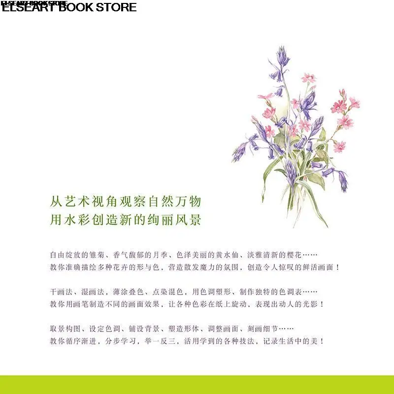 웬디 테이트의 꽃 수채화 코스북, 신선한 느낌의 책 그리기, 수채화 기법 책