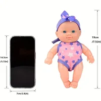 Mini Comfort Simulation Baby Dolsl Vinyl Doll, Realistic Silicone Soft Rubber Reborn Doll Toys Gift For Children Girls Newborn 4