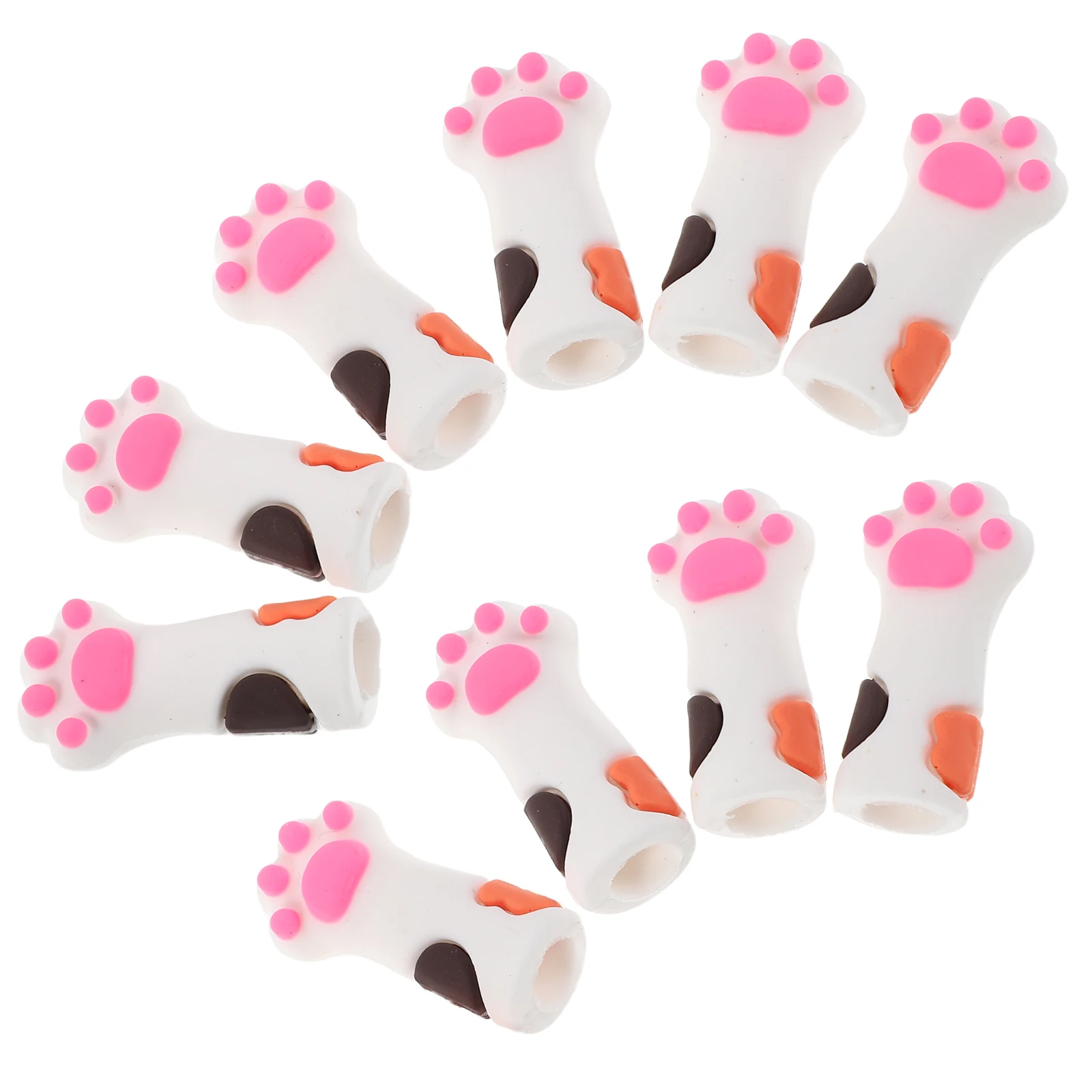 10 قطعة القط باو سيليكون مسمار أداة حماة القراص الأكمام مانيكير باديكير إهاب مقص الملقط أغطية حماية #5