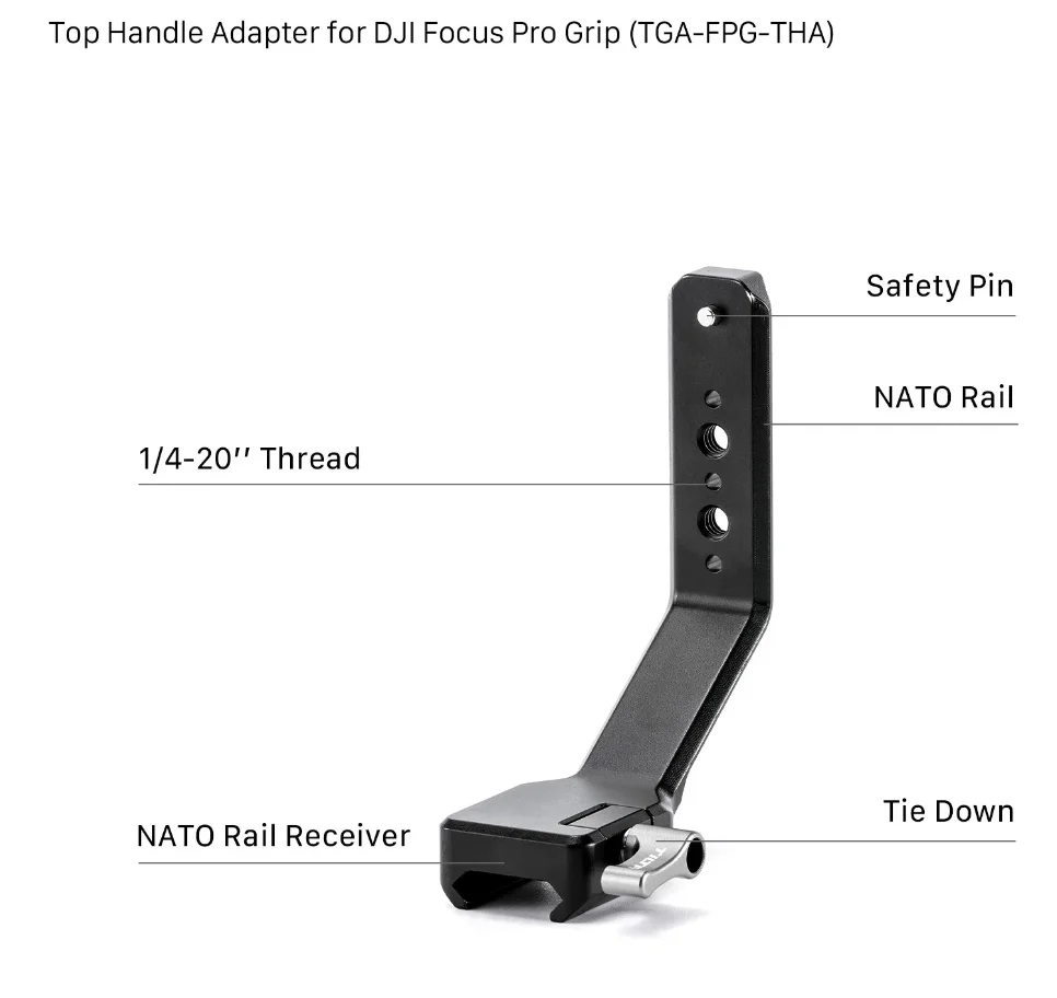 TILTA TGA-FP-EK / TGA-FPL-RMB /TGA-FPG-THA Top Handle Adapter Rotatable Mounting Bracket Expansion Accessories for Hand Grip