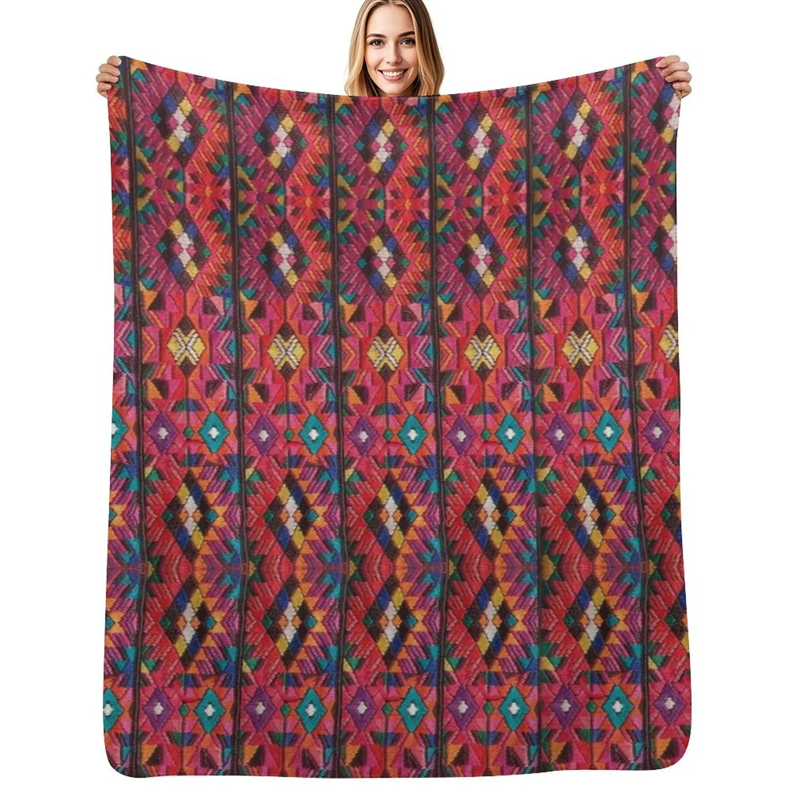Mayan Kite Katun Mayan Designs Throw Blanket bed plaid Thermals For Travel Luxury Throw Moving Thins Blankets