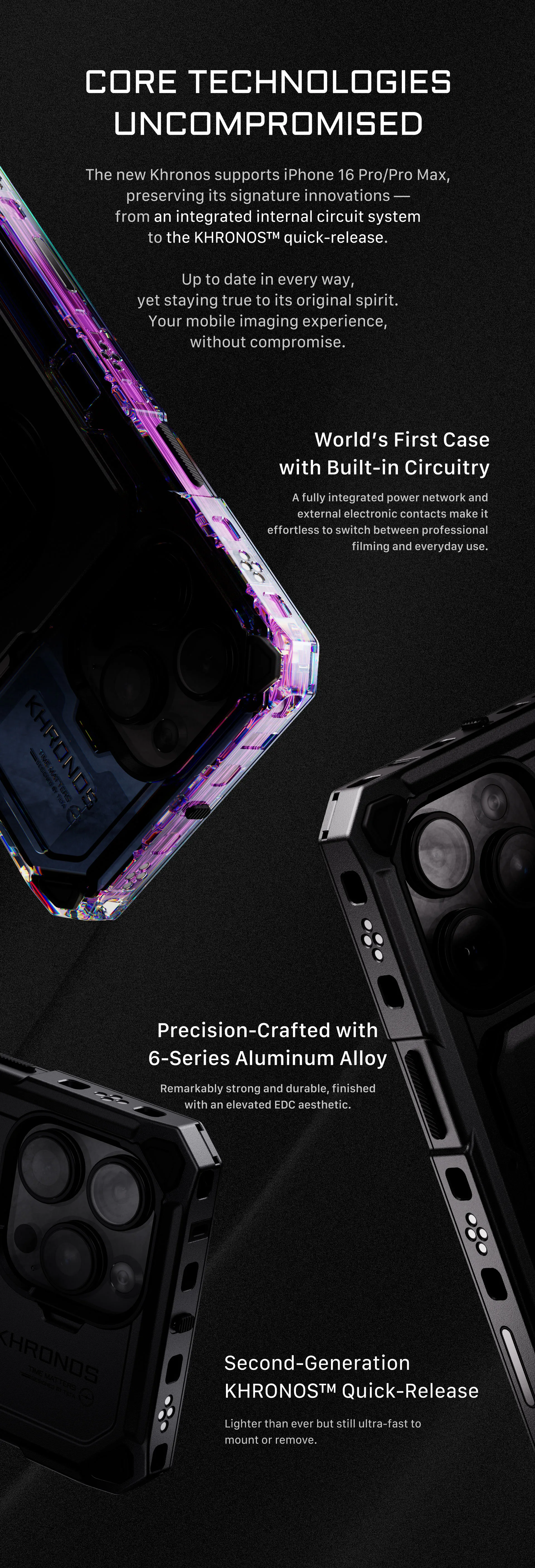 TILTA Khronos Cage Kit für iPhone 16 Pro/Pro Max mit Magnetkartenhalterung – Detail 7