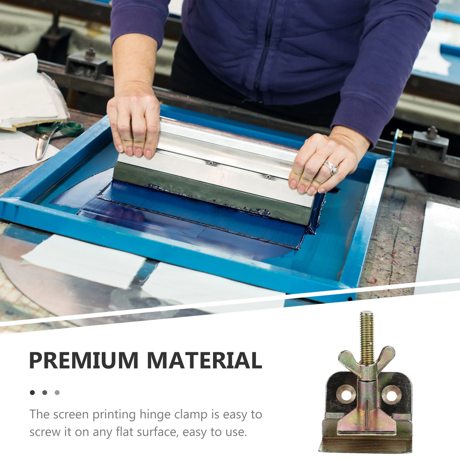 

Durable Galvanized Metal Silk Screen Printing Hinge Clamp Butterfly Clamp for DIY Screen Frame Printing Tool Accessories