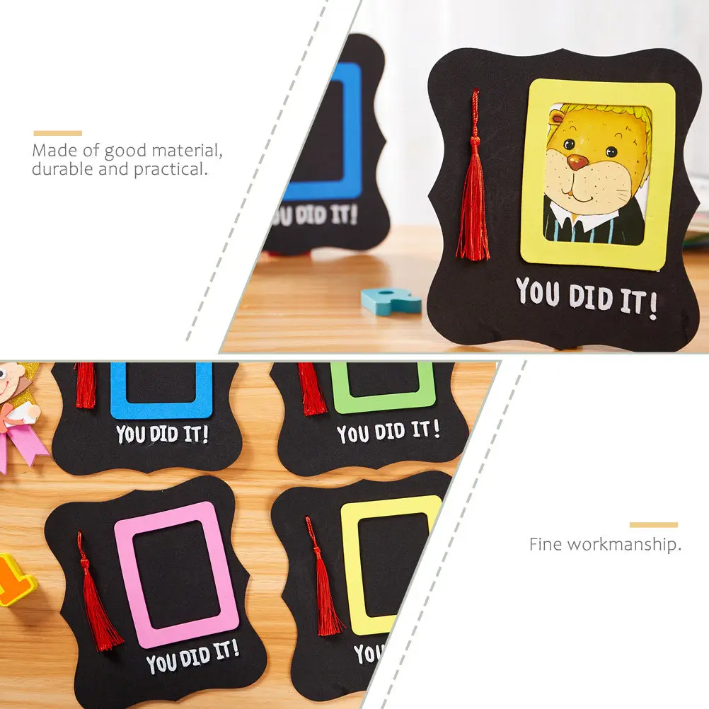 

3 комплекта материалов для изготовления детских фоторамок своими руками: набор для настольных фоторамок из нетканого материала, развивающий набор для творчества, держатели для фотографий ручной работы